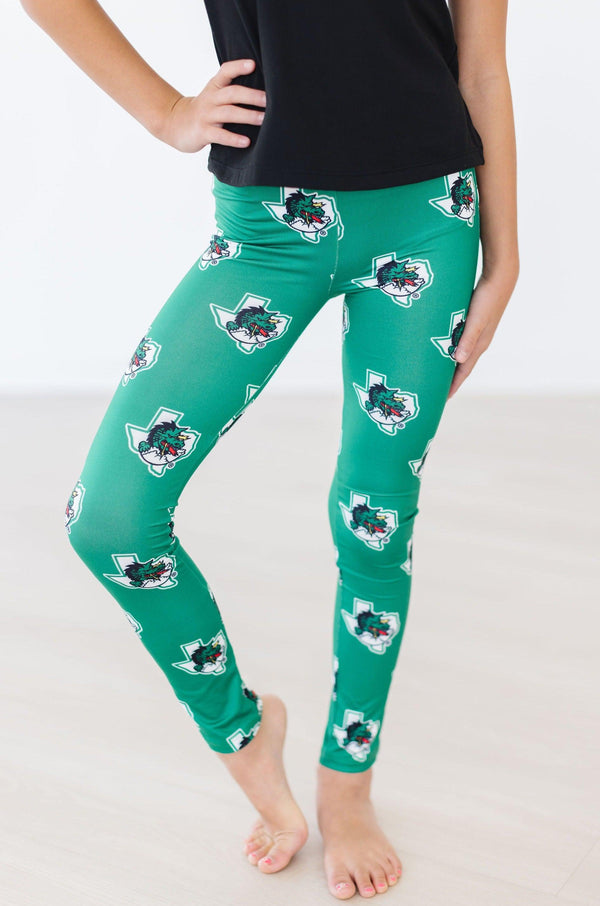 southlake-carroll-dragons-leggings Mila & Rose at Sophia's Style-Southlake Carroll Dragons Leggings-6-12M-Leggings-1